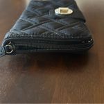 Vera Bradley  RFID TURN LOCK & ZIP ORGANIZER WALLET~BLACK~8” x 5” Photo 4