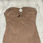 SheIn Brown Knit Halter Top Dress Photo 3