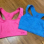 Champion Womens Small Sports Bras Pink Blue Racerback Athletic Workout Gym Set Photo 0