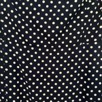 Lulus Dress Women Sz S Navy Blue White Polka Dot Off the Shoulder Maxi Slit Photo 7