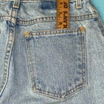 ZENA high rise capri denim embellished at bottom button zipper fly Y2K size 10 Blue Photo 9