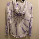 ATM Anthony Thomas Melillo Purple & White Tie Dye Zip Front Hoodie Size Small Photo 7