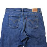 Levi Strauss & CO. Classic Straight‎ Leg Blue Denim Jeans Women Size 34 Cuffed Photo 2