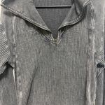Free People Gray Waffle Knit Top sz Small Photo 1