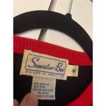 Sweater Bee Black Purple Green Red Trim Long Sleeve Knit Sweater Size S Photo 4