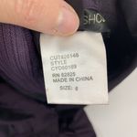 Tadashi Shoji  6 Blouse Twist Front Peplum Iridescent Purple Long Sleeve Cocktail Photo 3