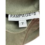 Rampage  USA Olive Green Faux Suede Fringe Mini Dress Women's 7 Y2K Western Photo 5