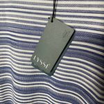 Lysse Mulholland Striped Sleeveless Knit Midi Tank Dress Blue White Large Photo 3