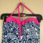 Lilly Pulitzer  Women’s Swimsuit one piece halter top Navy/Hot Pink Size S Photo 4