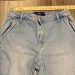 Hollister ultra high-rise dad women’s Light Blue Cargo Jeans size 14R W32R Photo 1