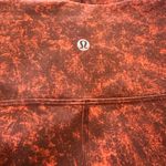 Lululemon Wunder Train High-Rise Crop 23" Denim Wash Print Autumn Red Black Photo 5