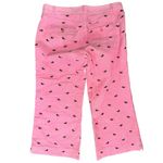 Lilly Pulitzer  White Label 8 Pink Corduroy Terrier Dog Embroidered Crop Pants Photo 2