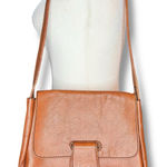 Vintage Genuine Leather Shoulder Bag Single Strap & Pockets Made In Columbia Tan Photo 0