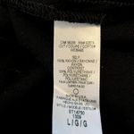 Ella Moss  Blouse Long Sleeve Perforated Floral Shoulders Black Large Photo 4