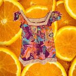 Xhilaration Sleeveless Square Neck Colorful Blouse Size M Photo 1