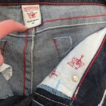 True Religion WLHJ58FE2 Americana Chain Dark Rinse Rolled Capri Jeans $209 EUC 28 Photo 9