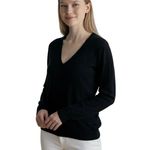 J.Crew Teddie V-neck Long Sleeve Cotton Sweater LARGE Super Soft Minimalist Photo 1