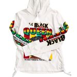 On Fire  Hoodie T-Shirt Long Sleeve Graphic The Black Queen Tee Shirt Size Large Photo 2