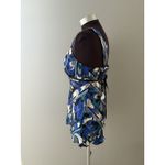 Vintage B Wear Y2K Satin Cami Babydoll Tank Top Fairy L Blue Black Swirl Empire Size L Photo 1