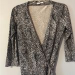 Diane Von Furstenberg  New Julian Two Mini Silk Black and White Wrap Dress size 4 Photo 1