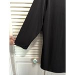 Susan Graver  Black Long Sleeve‎ Flowy Blouse Size Large Relaxed Lightweight Photo 2