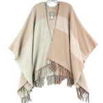 SOIA & KYO  Pink Plaid Scarf Wrap Fringe Boho Women’s OS Fall Winter Classic Photo 0