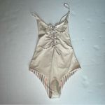 Madewell Tavik by Monahan Lace-Up One-Piece Swimsuit in Horizon Stripe xs Photo 9