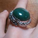 Bali Legacy Green Jade Sterling Silver Dragon Ring (Size 6) Photo 8