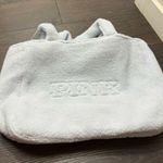 PINK - Victoria's Secret Victoria’s Secret Pink Mint Blue Sherpa Fuzzy Tote Bag New Photo 0