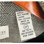 Vintage 90s Cropped Blazer Structured Minimalist Jacket Sharp Shoulders SZ 2P Black Photo 2