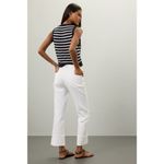 7 For All Mankind White Cotton Blend Straight-Leg Cuffed Hems Pants Size 29 Photo 1