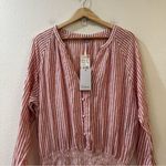 Rails  Women's Jasmine Smocked Linen Mini Dress in Belmont Stripe Size XL NWT Photo 2