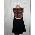 Free People  Aztec Bib Dress in black. Excellent condition. Size 8 Photo 4