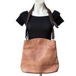 I Ponti Firenze Brown Penble Leather Wide Strap Shoulder Bag Photo 3