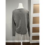 Banana Republic  Gray Sequin Front Long Sleeve Sweatshirt Women's Size L Stretch Photo 2