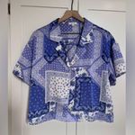 Bandana print blouse Blue Size XL Photo 0