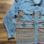 Vintage tribal jean Jacket Blue Size L Photo 1
