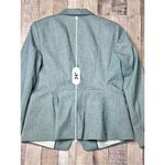 Banana Republic  Herringbone‎ Teal Brushed Viscose Single Breast Blazer sz 8 NWT Photo 8