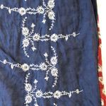 Anthropologie Embroidered Navy Red Floral Tank Top Photo 2