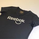 Reebok Women's Black Workout Exercise Short Sleeve Shirt, Size Medium Photo 4