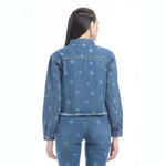 NWT "Shiloh Stars" Women's Star Motif Denim Jacket by Myra size Large Blue Photo 5