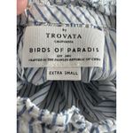 Trovata Birds Of Paradis Carla Highneck Shirt XS Stripes Flutter Sleves #AA6 Photo 2