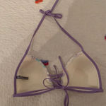 Aerie  Floral Purple Bikini Top Medium Photo 2