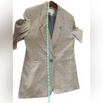 Focus 2000 by Charles Glueck gray and white silk blazer size 8 Gray Photo 9