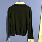 Designers Originals Black Sweater with White Collar 80 Cotton Old Money Size L Photo 2