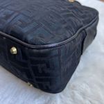 Fendi Zucchino Tote Handbag Canvas Leather Black Italy Authentic 0022-29900 Photo 11