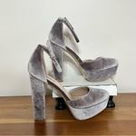 JustFab Women’s Just Fab Silver Purple Velvet‎ High Heel Shoes Size 8.5 Photo 7