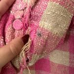 MSGM Checkered Fringe Tweed Jacket Pink Sz40 (US10) Size 10 Photo 3