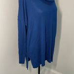 cupio  Womens Cowl Neck Sweater Pullover Long Sleeve‎ Knit Ribbed Blue Size XL Photo 3