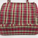 Longaberger  2009 Tote Snowflake/Holiday Plaid Fabric 9" x 9.5" Double Handle Photo 4